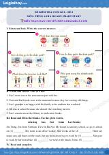 Đề thi học kì 2 Tiếng Anh 4 iLearn Smart Start - Đề số 2